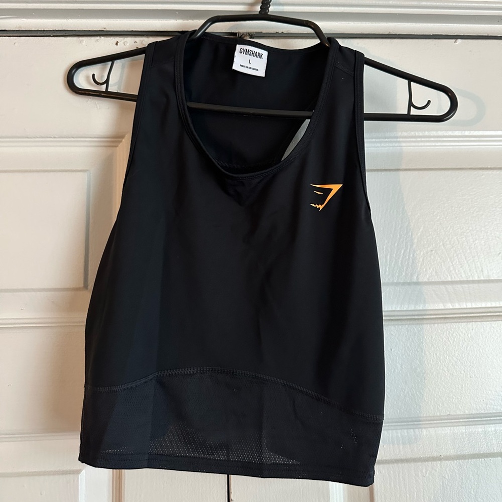Gymshark Black and Orange Tank Top